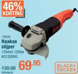 Cevo Black+ decker Haakse slijper 125mm 1200w KG1202KD aanbieding