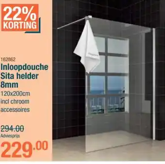 Cevo Inloopdouche Sita helder 8mm aanbieding