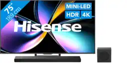 Coolblue Hisense 75 ULED Mini-led U79Q PRO (2025) + Hisense AX3120Q aanbieding