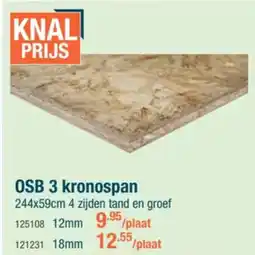 Cevo OSB 3 kronospan 244x59cm 4 zijden tand en groef aanbieding