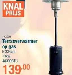 Cevo Terrasverwarmer op gas H 224cm aanbieding