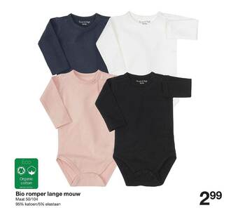 Zeeman Bio Romper Lange Mouw aanbieding