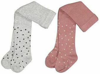 HEMA HEMA Baby Kousenbroeks Stip - 2 Paar Lichtgrijs (lichtgrijs) aanbieding