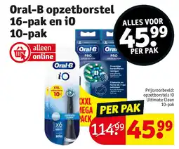 Kruidvat Oral-B opzetborstel 16-pak en iO 10-pak aanbieding