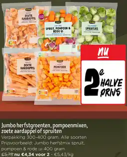 Jumbo Jumbo herfstgroenten, pompoenmixen, zoete aardappel of spruiten aanbieding