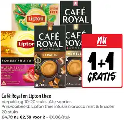 Jumbo Café Royal en Lipton thee aanbieding