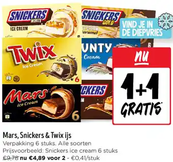 Mars, Snickers & Twix ijs