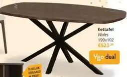YGO Eettafel Wales aanbieding