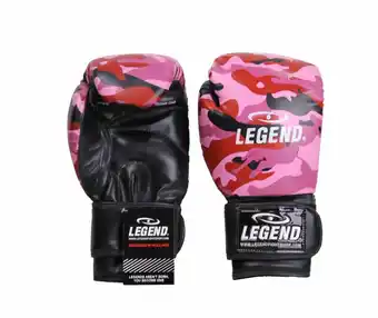 Decathlon Legend Powerfit & Protect Bokshandschoenen Dames Camo Roze aanbieding