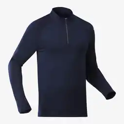 Decathlon Thermoshirt voor skiën heren BL 500 1/2 rits blauw FFS aanbieding