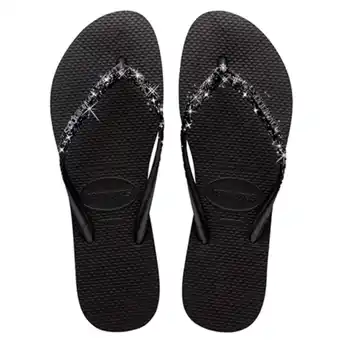 Decathlon Flip-flops Havaianas Model Slim Glitter Ii Kleur Zwart aanbieding