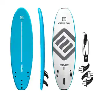 Decathlon Surfboard One 6' met 3 vinnen + 1 leash aanbieding