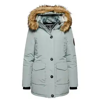 Decathlon Dames parka met nepbont capuchon Superdry Everest aanbieding