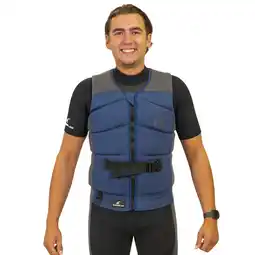 Decathlon Nantes Impactvest Full Padded - Grey/Blue - Unisex - Premium Neopreen aanbieding