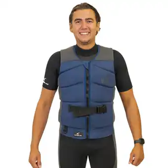 Decathlon Nantes Impactvest Full Padded - Grey/Blue - Unisex - Premium Neopreen aanbieding