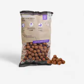 Decathlon Boilies voor karpervissen NaturalSeed 20 mm 2 kg knoflook/lever aanbieding