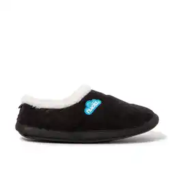 Decathlon Pantoffels Nuvola zwart gewatteerd met rubberen zool aanbieding