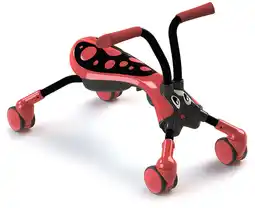 Decathlon Opvouwbare 4-wiel kinderdrager SCRAMBLEBUG BEETLE Rood aanbieding