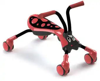 Decathlon Opvouwbare 4-wiel kinderdrager SCRAMBLEBUG BEETLE Rood aanbieding