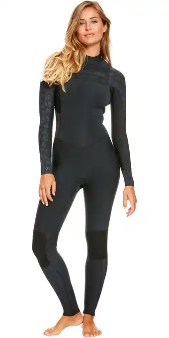 Decathlon Chest-Zip-Neoprenanzug 5/4/3MM SWELL SERIES Schwarz Dames aanbieding