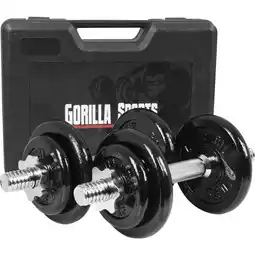 Decathlon Dumbellset - Halterset - Gietijzer - 20 kg In koffer - Dumbbells aanbieding