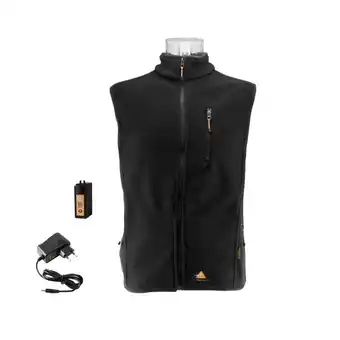 Decathlon verwarmd fleecevest zwart aanbieding