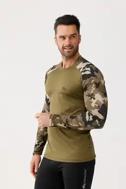 Decathlon Rough Radical Furious Army LS ademend thermisch T-shirt aanbieding