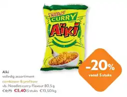 OKay Aïki Noodles curry Flavour 80,5 g aanbieding