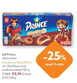 OKay LU Prince MiniStars met melkchocolade 187 g aanbieding