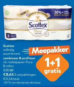 OKay Scottex toiletpapier Pure 8 rollen aanbieding
