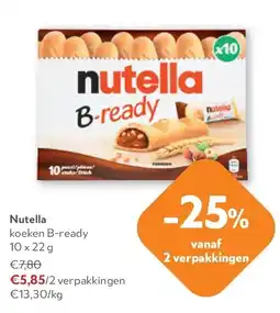 OKay Nutella koeken B-ready 10 x 22 g aanbieding