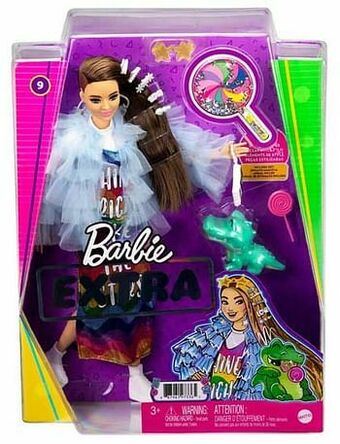 Barbie EXTRA - Blue Coat pop met diertje