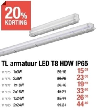 Cevo TL armatuur LED T8 HDW IP65 aanbieding