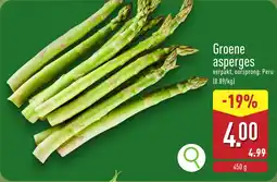 ALDI Groene asperges aanbieding
