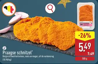 ALDI Praagse schnitzel aanbieding