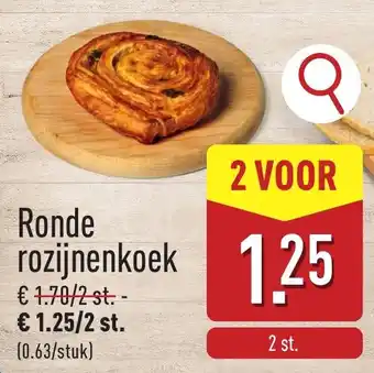 ALDI Ronde rozijnenkoek aanbieding