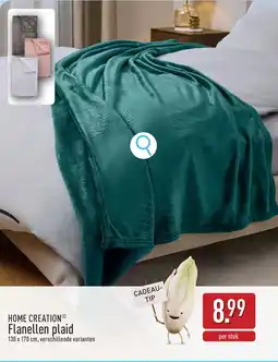 ALDI Home creation flanellen plaid aanbieding