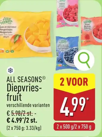 ALDI All seasons diepvriesfruit aanbieding