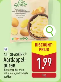 ALDI All seasons aardappelpuree aanbieding