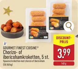 ALDI Gourmet finest cuisine chorizo of ibericohamkroketten aanbieding