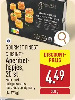 ALDI Gourmet finest cuisine aperitiefhapjes aanbieding