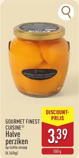 ALDI Gourmet finest cuisine halve perziken aanbieding