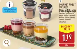 ALDI Gourmet finest cuisine dessertglaasje aanbieding