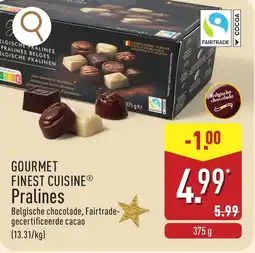 ALDI Gourmet finest cuisine pralines aanbieding