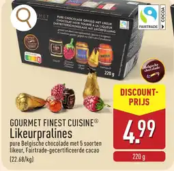 ALDI Gourmet finest cuisine likeurpralines aanbieding
