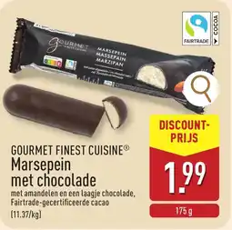 ALDI Gourmet finest cuisine marsepein met chocolade aanbieding