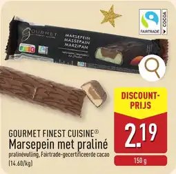 ALDI Gourmet finest cuisine marsepein met praliné aanbieding