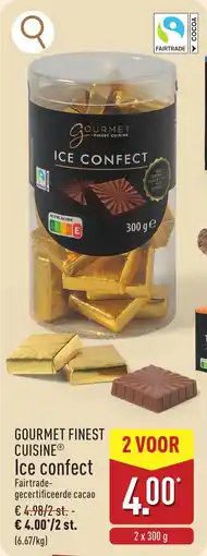 ALDI Gourmet finest cuisine ice confect aanbieding