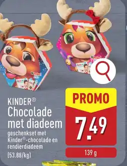 ALDI Kinder chocolade met diadeem aanbieding