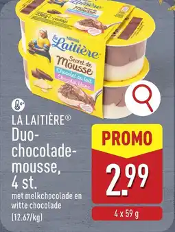ALDI La laitière duo chocolademousse aanbieding